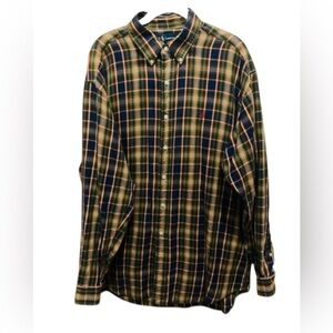 Ralph Lauren Blake Button Down 100% Soft Cotton Plaid Men's Large
